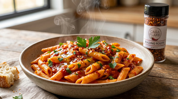 Pasta Arrabbiata with Blazing Roots (25 Minutes)