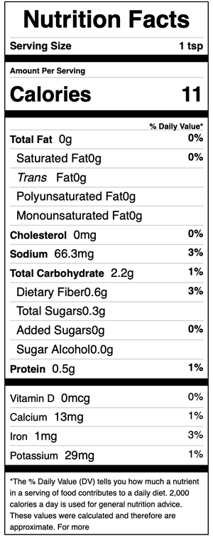 Chili Lime Nutritional Facts