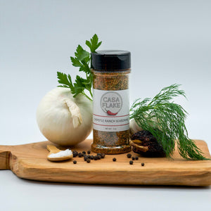Casa Flake Chipotle Ranch Seasoning with ingredients