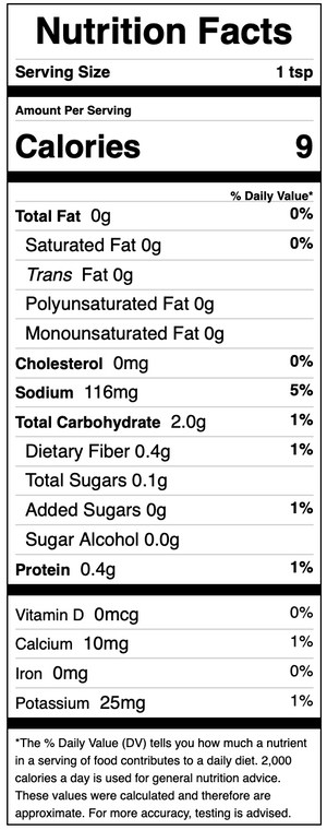 Chipotle Ranch Seasoning Nutritional Facts