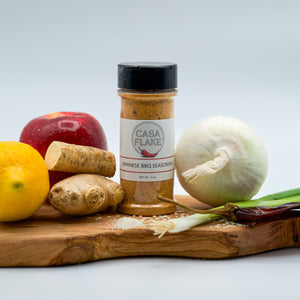 Casa Flake bottle with Japanese BBQ Seasoning ingredients
