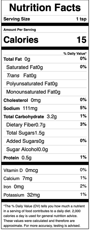 Korean Beef Seasoning Nutritional Facts