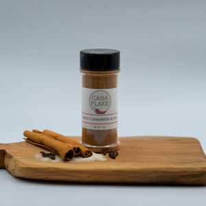Casa Flake Sweet Cinnamon Blend bottle with ingredients