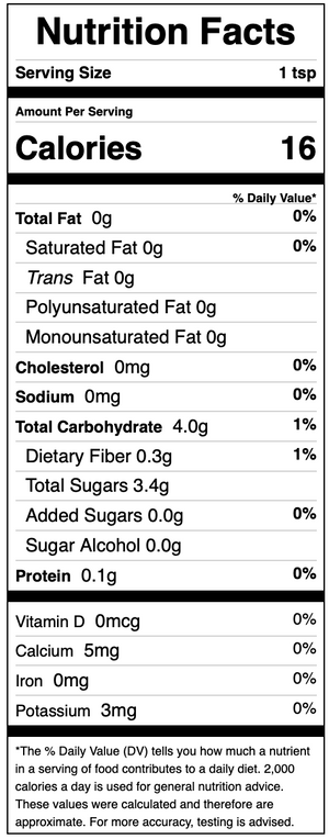 Sweet Cinnamon Nutritional Facts