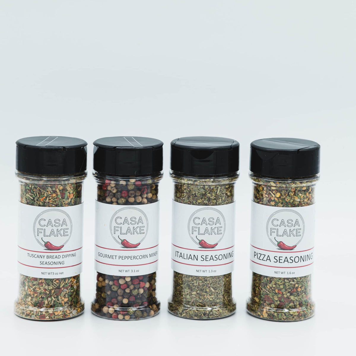 Casa Flake; Tuscany Bread Dipping Seasoning, Gourmet Peppercorn Mixer, Italian Seasoning, Pizza Seasoning spice blends 