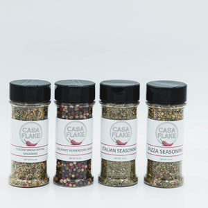 Casa Flake; Tuscany Bread Dipping Seasoning, Gourmet Peppercorn Mixer, Italian Seasoning, Pizza Seasoning spice blends 