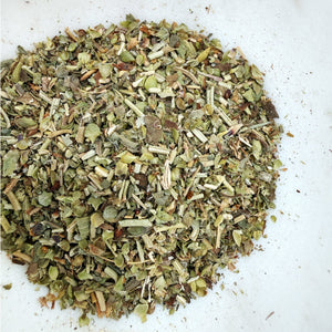 Casa Flake Italian Seasoning mixture on a white surface